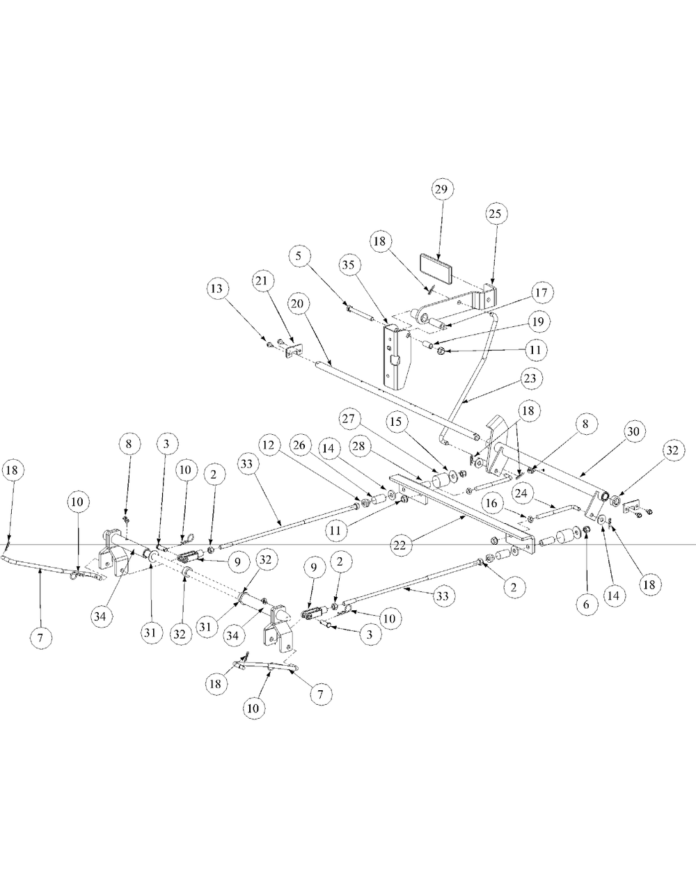 Brake Assembly Diagram and Parts List for M48-KW (53BB5DAV150-19-HP)(2003 1/2) Cub Cadet Lawn Tractor